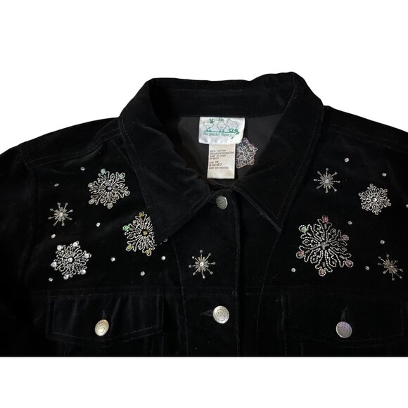 The Quacker Factory Christmas Jacket Womens 1X Used Snowman Capture the Magic - Picture 14 of 14